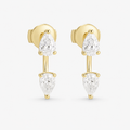 Floating Double Diamond Studs Medium