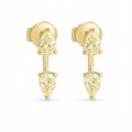 Floating double Yellow Diamond Studs